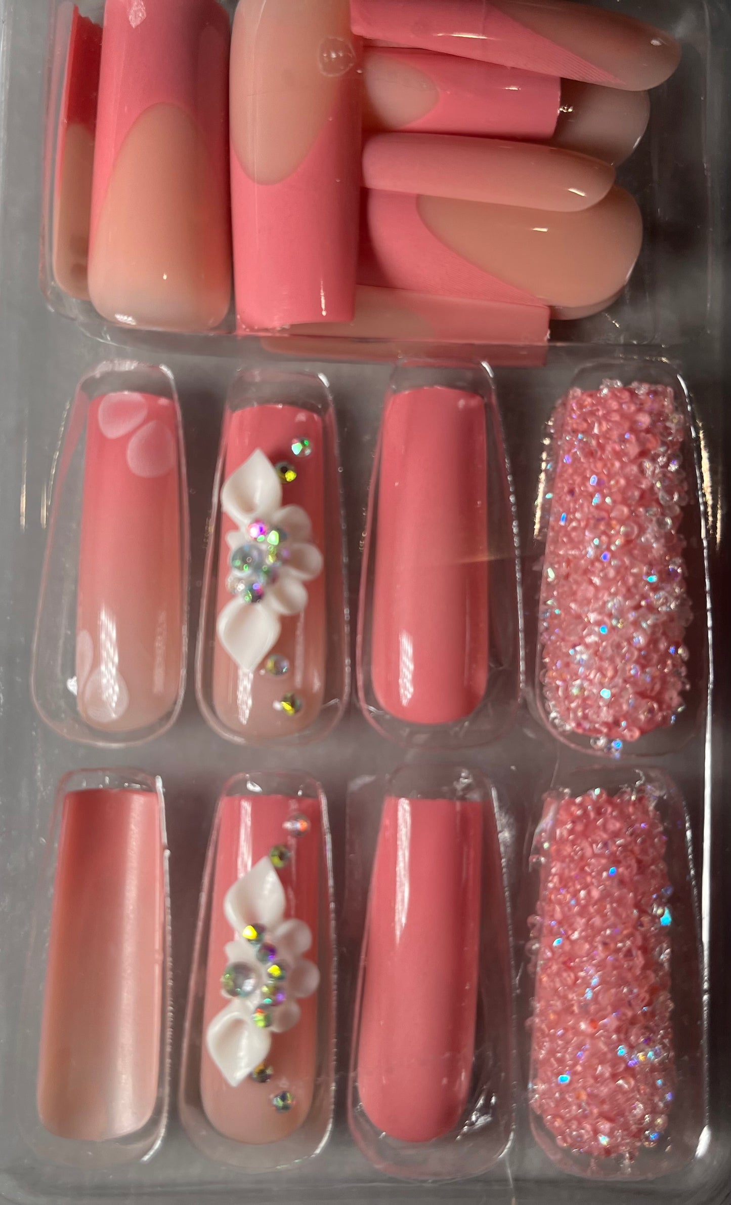 Pink Ombré Sugar Floral Set