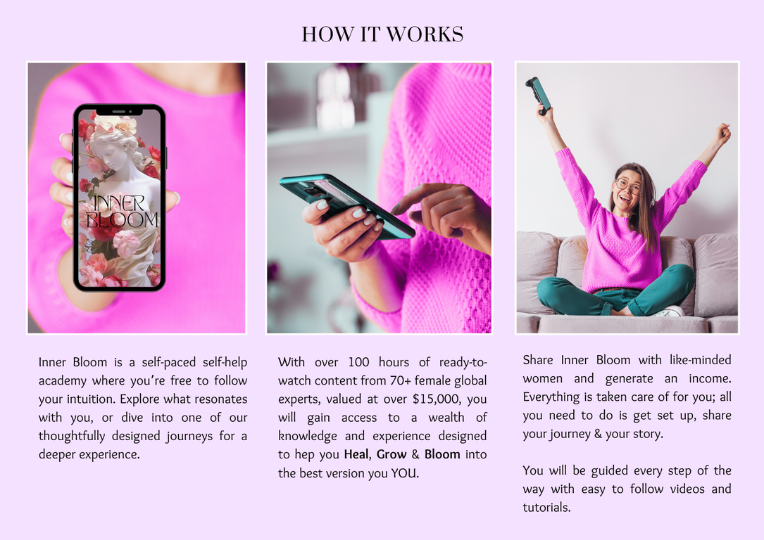Inner Bloom is the first Women's Wealth & Wellbeing Academy with Master Resell Rights.