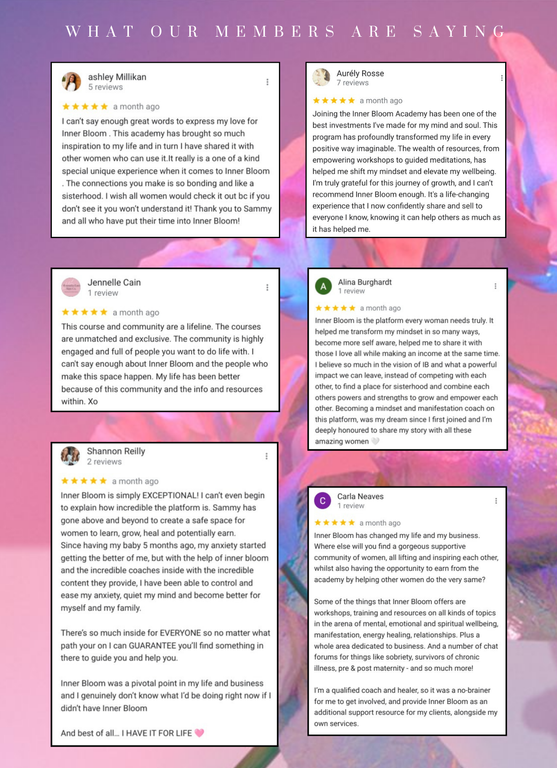 Inner Bloom is the first Women's Wealth & Wellbeing Academy with Master Resell Rights.